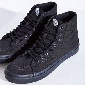 All black Vans SK-8 HI Women’s 8